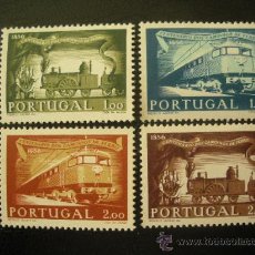 Sellos: PORTUGAL 1956 IVERT 831/4 * CENTENARIO DEL FERROCARRIL - TRENES. Lote 27881247