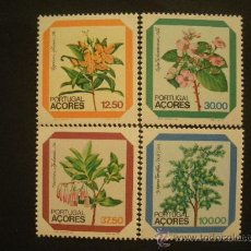Sellos: PORTUGAL AZORES 1983 IVERT 347/50 *** FLORA - FLORES REGIONALES (III). Lote 139517860