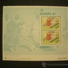 Sellos: MADEIRA 1981 HB IVERT 2 *** EUROPA - FOLCLORE - BAILES Y TRAJES REGIONALES. Lote 37251219