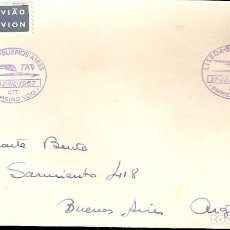 Sellos: PORTUGAL & MARCOFILIA, VOO INAUGURAL EM BOEING 727, LISBOA BUENOS AIRES, ARGENTINA 1967 (765)