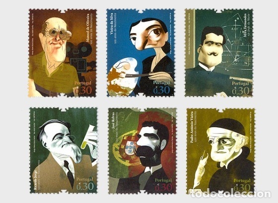 Timbres: -PORTUGAL 2008-Figures of History and Culture - Serie
