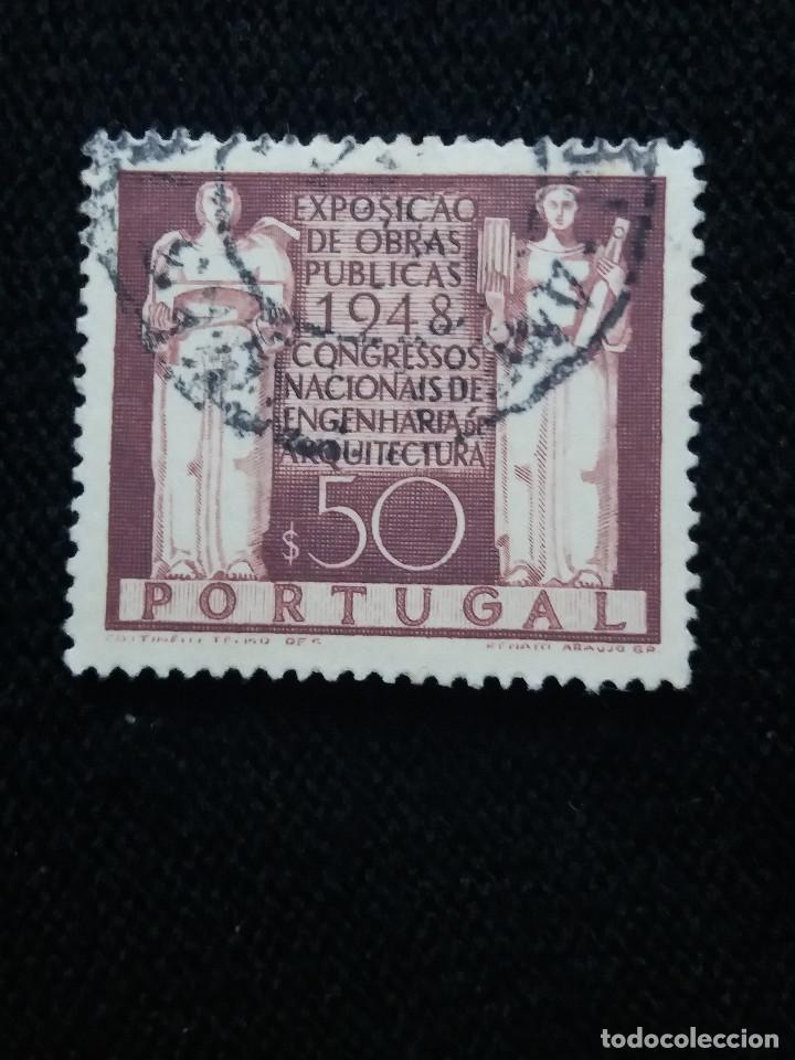 Sellos: REPUBLICA PORTUGAL, 50, EXPOSICION DE OBRAS, A&Ntilde;O 1948.