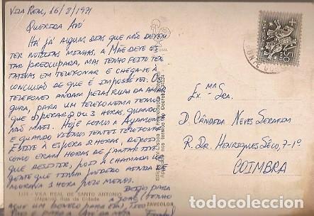 Timbres: Portugal & Vila Real Santo Ant&oacute;nio, una Calle de la Ciudad, Vila Real a Coimbra 1971 (1144)