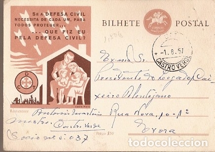 Sellos: Portugal & la Defensa Civil Necesita que Cada Uno proteja a Todos...Castro Verde a &Eacute;vora 1957 (999)