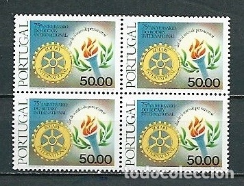 Briefmarken: Portugal,1980,Rotario Internacional,yvert 1459,nuevos,MNH**,bloque de cuatro