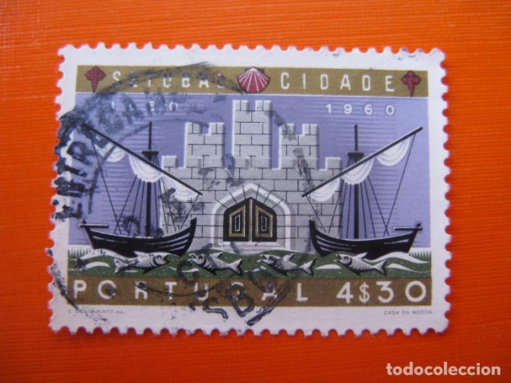 Selos: -portugal 1961, cent. ciudad de setubal, Yvert 887