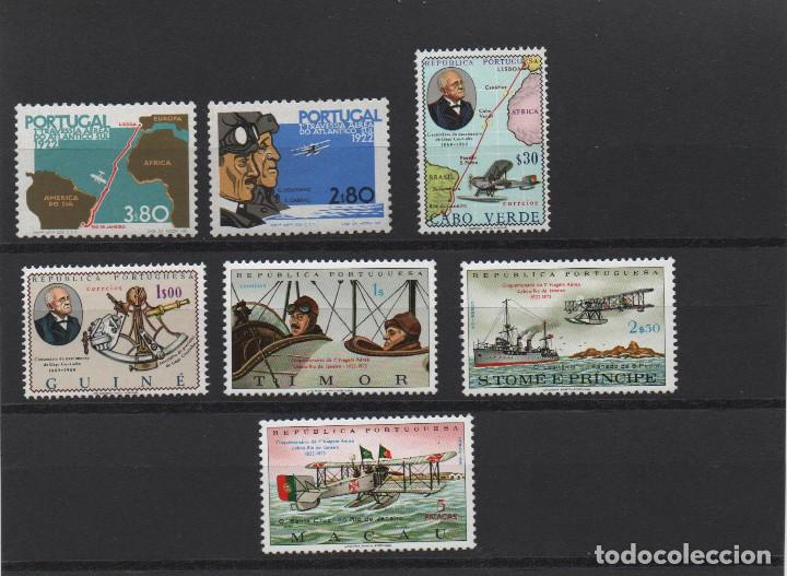 Timbres: Lote sellos recuerdo primera traves&iacute;a del Atl&aacute;ntico Sur