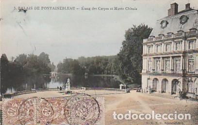 Sellos: Francia & Palacio de Fontainebleau, Estanque de Carpas y Museo Chino, Angra Azores Portugal 1909 (5)