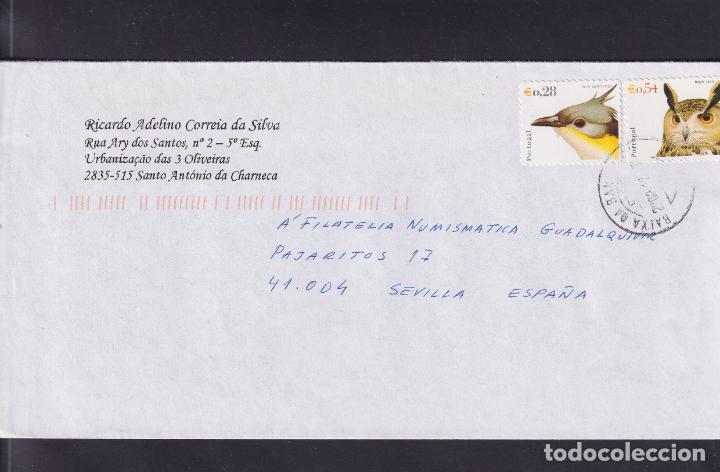 Sellos: -PORTUGAL 2550, 2551, circulada matasellos FECHADOR,