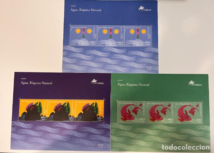 Sellos: PORTUGAL-MADEIRA-AZORES, 2001. YVERT HB 173+ HB 23+HB 21. HOJITAS BLOQUE. NUEVAS. SIN FIJASELLOS.