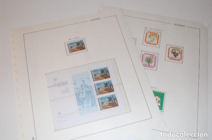 Timbres: SELLOS**AZORES 1982, 7 VALORES+HOJITA 3 VALORES.EN 2 HOJAS FILABO CON FILOESTUCHES TRANS.