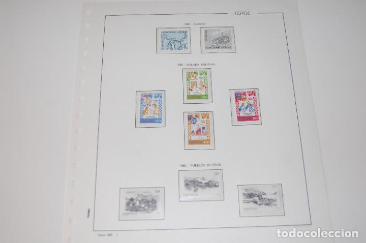 Timbres: SELLOS**FEROE 1982, 9 VALORES. EN HOJA FILABO CON FILOESTUCHES TRANS.