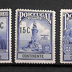 Sellos: PORTUGAL, 1925 YVERT Nº 369 / 371 /*/. Lote 350074084