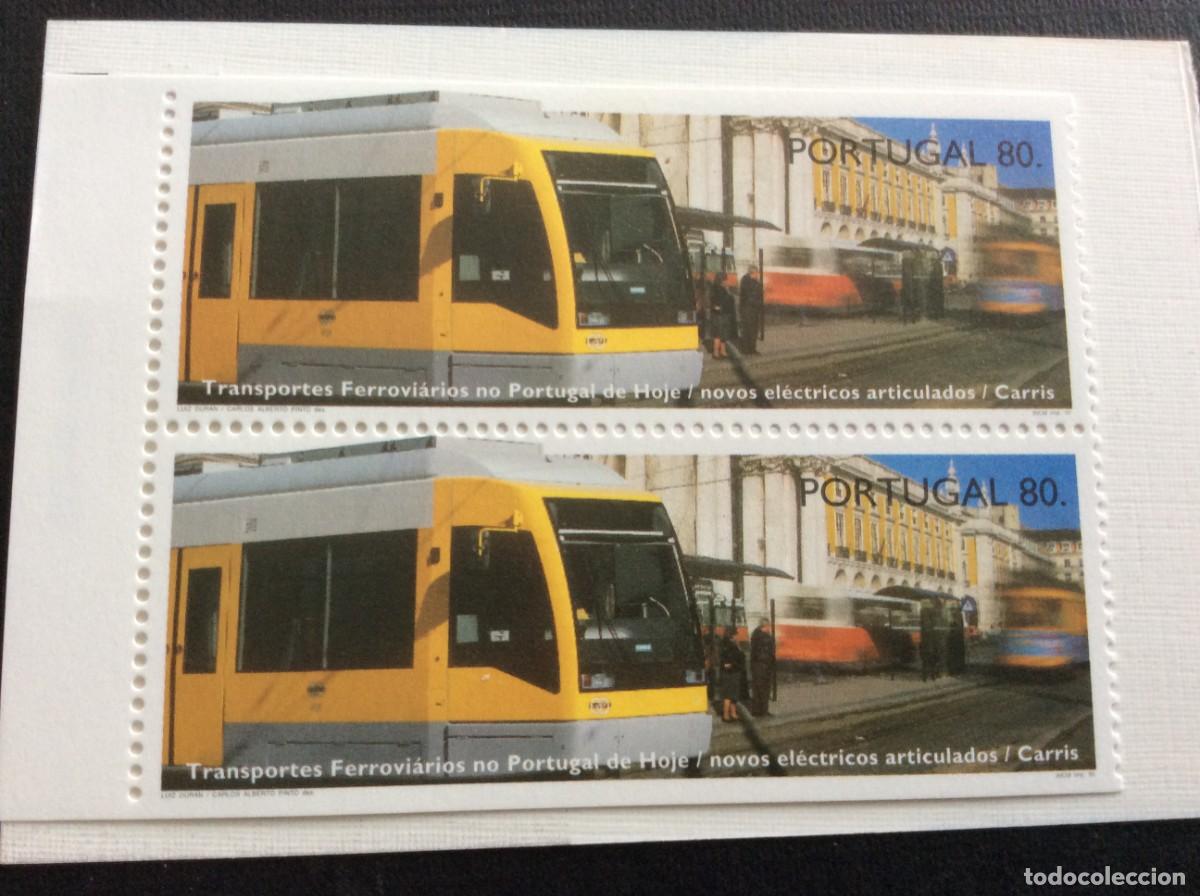 Selos: PORTUGAL N&ordm; YVERT 2067a** A&Ntilde;O 1995. TREN ELECT. ARTICULADO CARRIS. DENT. 3 LADOS. SELLO CON CHARNELA