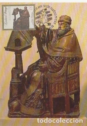 Selos: Portugal & Maxima, S. Marcos, Escultura en madera de Cornelius de Holanda, Museo de Arte 1993 (466)
