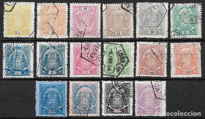 Sellos: PORTUGAL, MOZAMBIQUE, 1894 Yvert n&ordm; 11 a 26 (o)