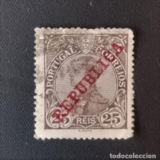Sellos: SELLO USADO PORTUGAL 1910 REY MANUEL II- SOBREIMPRESIÓN REPUBLICA