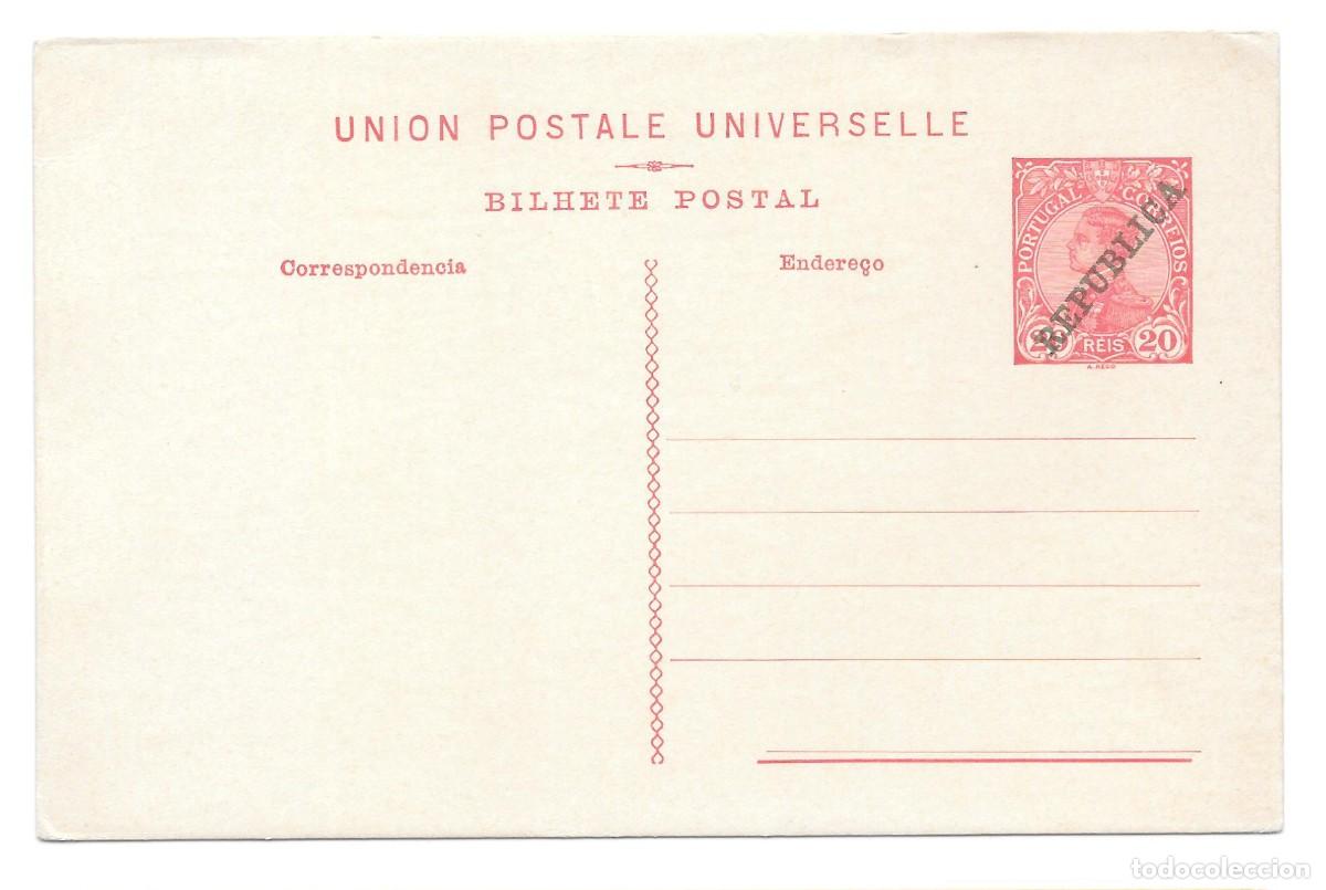Sellos: ENTERO POSTAL 20 REIS SOBRECARGADO REPUBLICA