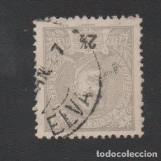 Sellos: FILA MARCOFILIA PORTUGAL 1895/96 AF-126 YVERT 124 D.CARLOS I CARIMBO ELVAS