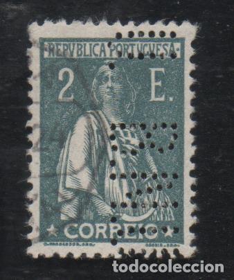 Selos: FILA SELO PORTUGAL MARCOFILIA 1920-22 AF-251 YT 256 CERES CARIMBO PERFURADO B.N.U.