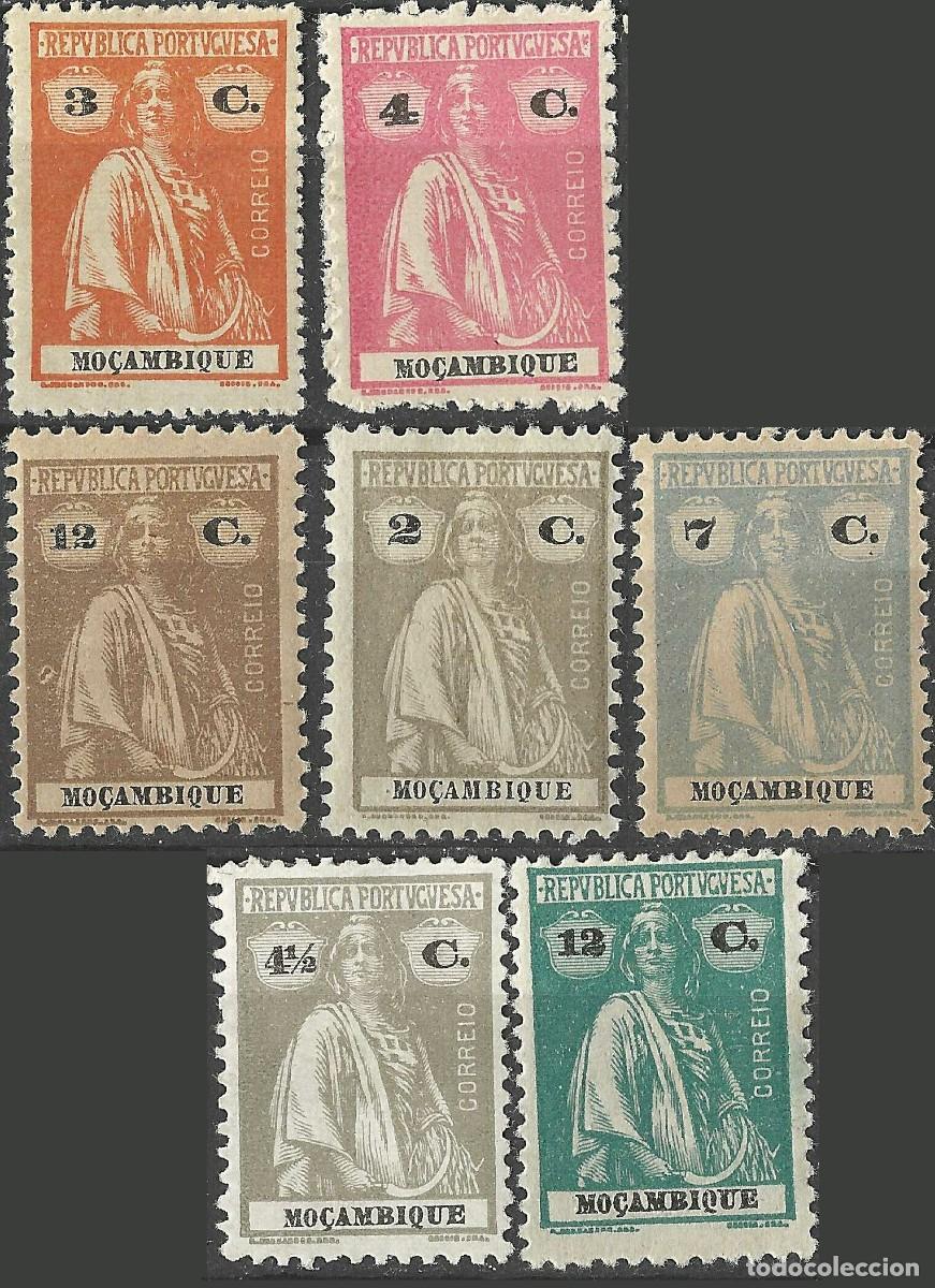 Francobolli: MOZAMBIQUE/1919-26/MH/SC#172-3, 187, 191, 191B, 191F, 191G/ CERES / SET PARCIAL