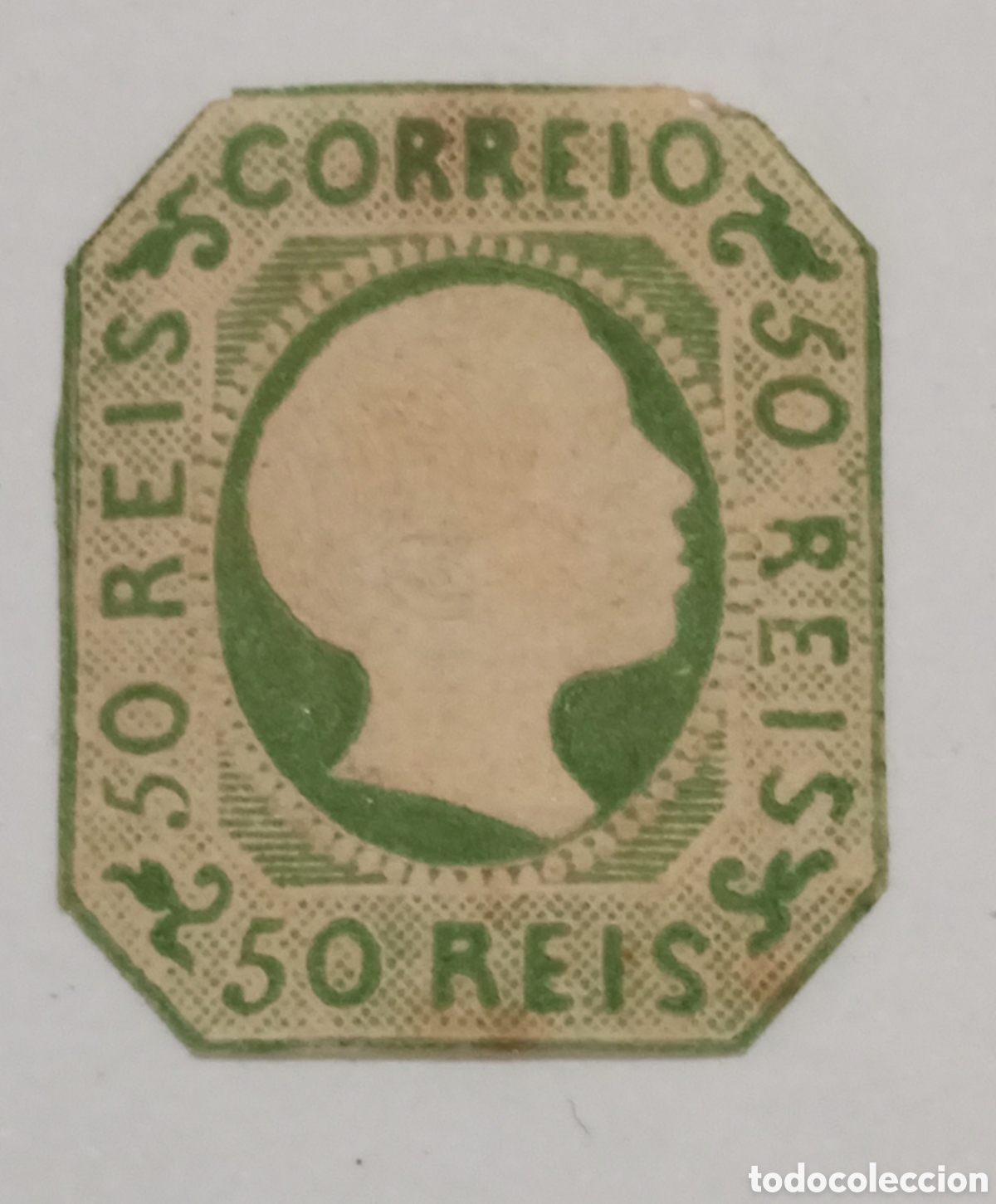 Stamps: Sello Portugal 50 Reis 1855 nuevo con se&ntilde;al de charnela