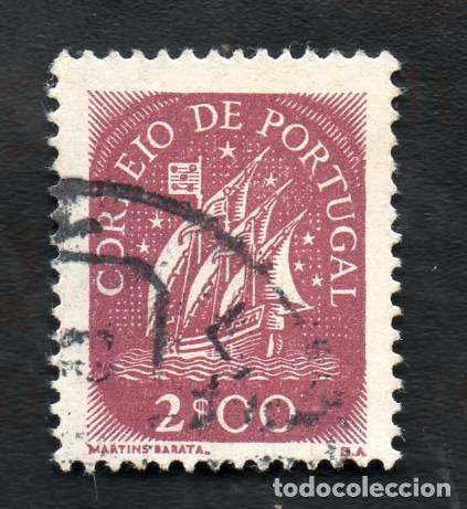 Sellos: FILA SELO PORTUGAL 1943 AF-626 YVERT 637 CARAVELA CIRCULADO (O)