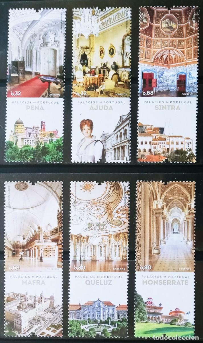 Stamps: PORTUGAL- MICHEL 3770/75 NUEVOS ** SERIE PALACIOS PORTUGUESES A&Ntilde;O 2012