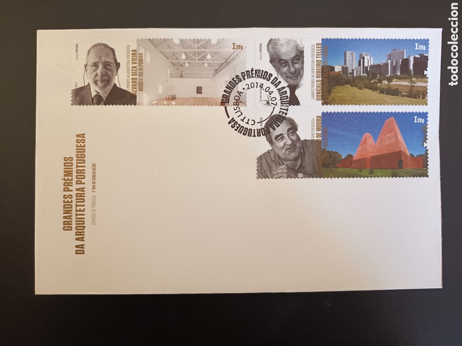 Briefmarken: SOBRE PRIMER DIA CIRCULACION PORTUGAL 2014. PREMIOS ARQUITECTURA PORTUGUESA. YVERT 3895/3897
