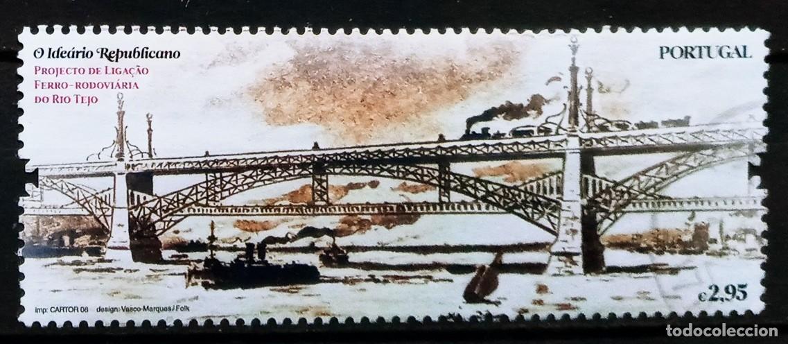 Briefmarken: PORTUGAL - IVERT 3331 SELLO USADO DE HOJA BLOQUE N&ordm; 280 - TEMATICA PUENTES - EL DE LA FOTO