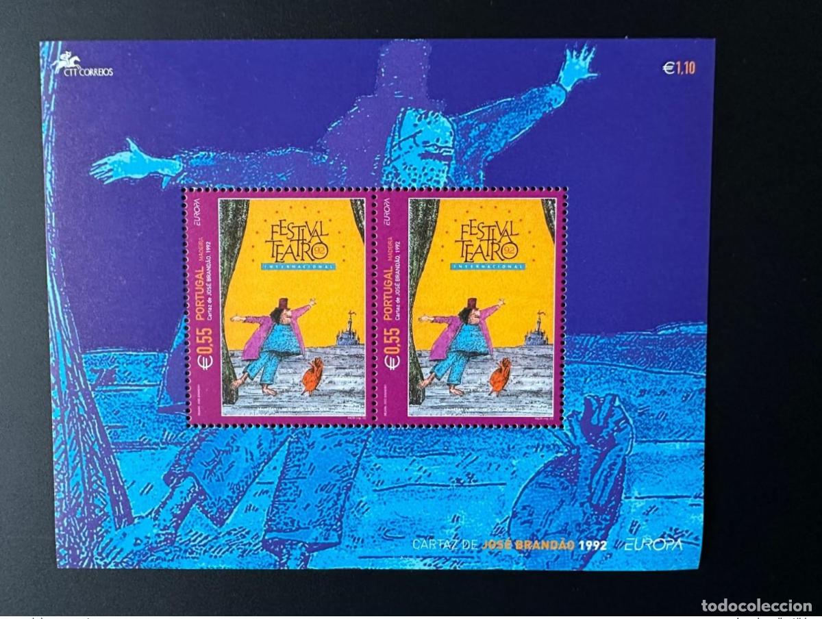 Sellos: Portugal Madeira 2003 Mi. Bl. 26 Europa CEPT Plakatkunst Teatro