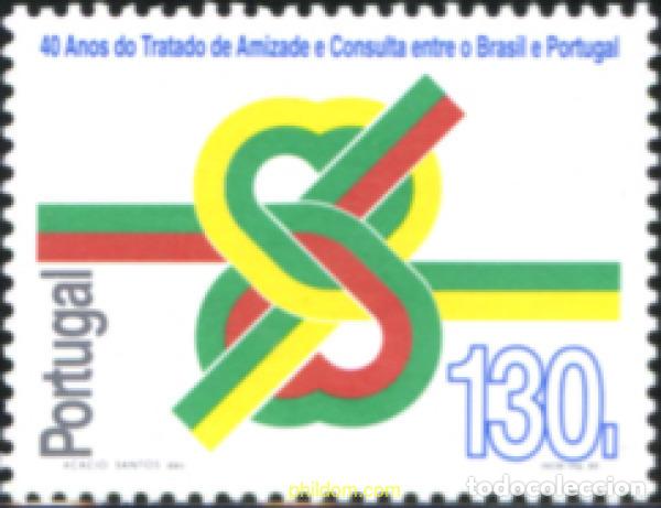 Sellos: 140937 MNH PORTUGAL 1993 40 ANIVERSARIO DEL TRATADO DE AMNISTIA Y DE COOPERACION ENTRE BRASIL Y POR