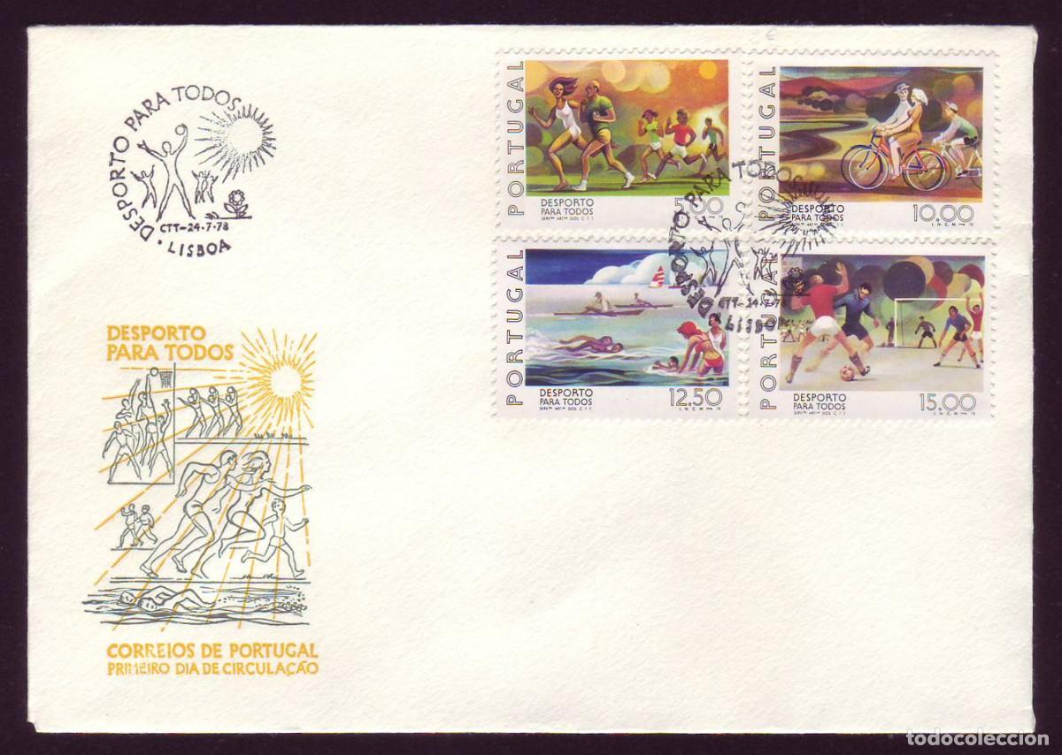 Sellos: SPD (FDC) Portugal, 1978 | Deportes (Sports) | Yv: 1387/90 - Mi: 1407/10