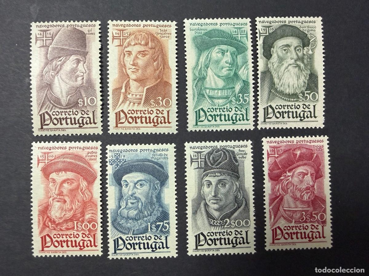 Sellos: PORTUGAL, 1945. YVERT 655/62. NAVEGADORES PORTUGUESES. SERIE COMPLETA. NUEVOS. SIN FIJASELLOS