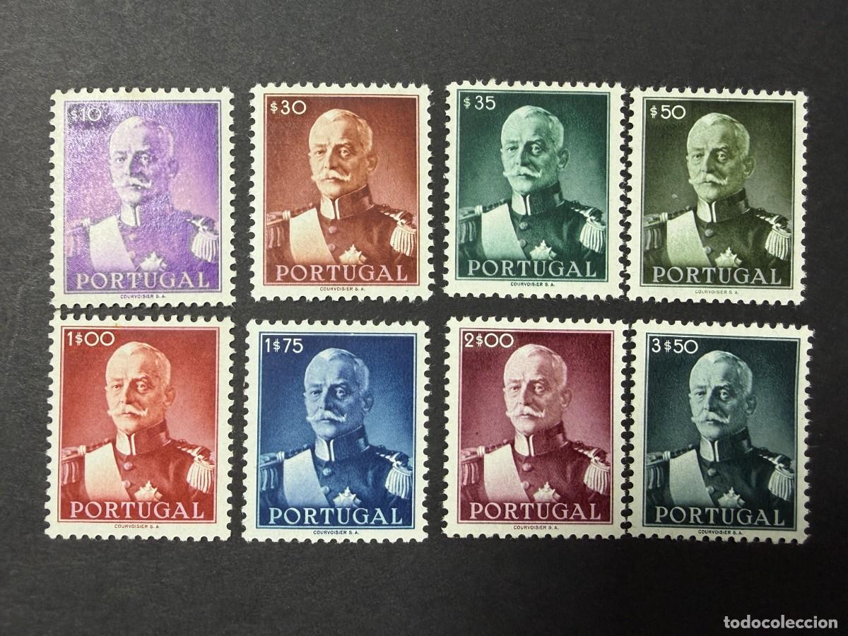 Sellos: PORTUGAL, 1945. YVERT 663/70. PRESIDENTE CARMONA. SERIE COMPLETA. NUEVOS. SIN FIJASELLOS