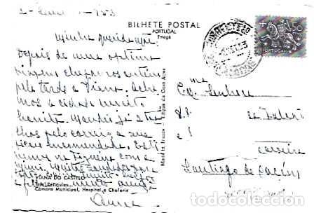 Sellos: Portugal y Viana do Castelo, Fuente, Hospital y Ayuntamiento, Santiago do Cac&eacute;m 1953 (7776)