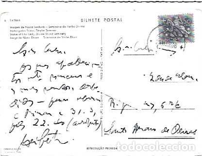 Sellos: Portugal y F&aacute;tima, Imagen de Nuestra Se&ntilde;ora, Seminario del Verbo Divino, S. Amaro Oeiras 1966 (6)