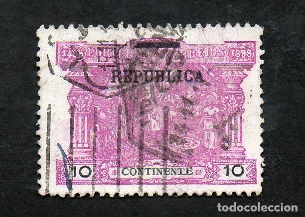 Sellos: FILA 1911 PORTUGAL AF-193 YVERT-184 SELOS PORTEADOS CONTINENTE SOBRECARGA REP&Uacute;BLICA CIRCULADO