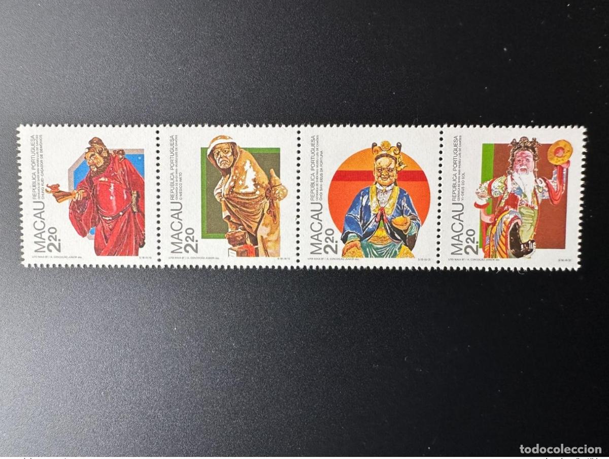 Sellos: Macao 1987 Mi. 569 - 572 Cer&aacute;mica Museo Shek Wan Luis de Camoes Cultura Arte