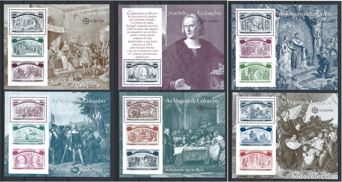 Sellos: Portugal Bloc N&deg;85/90** (MNH) 1992 - Europa &rdquo;Christophe Colomb&rdquo;