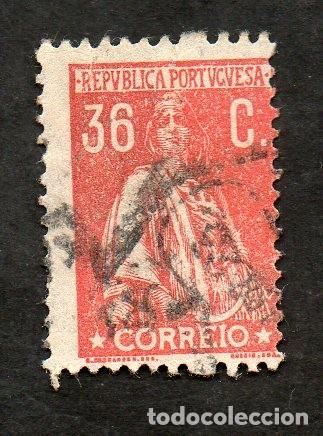 Sellos: FILA 1920-22 PORTUGAL AF-243 YVERT-248 CERES CIRCULADO DENT- 12X11 1/2