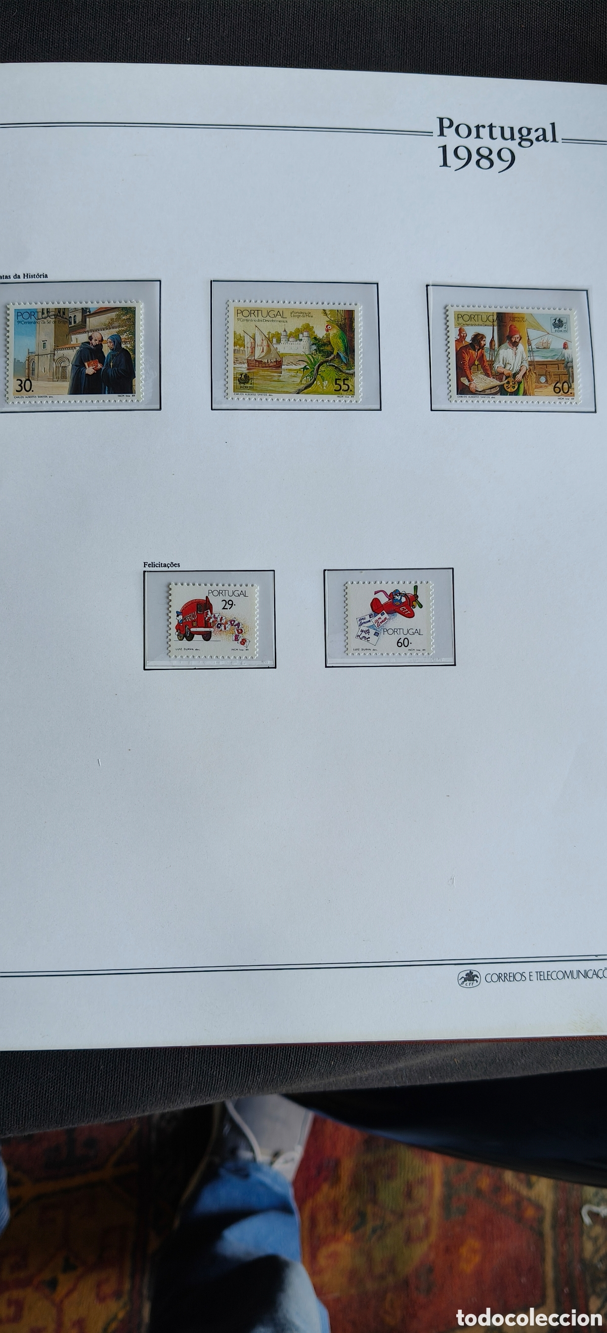 Sellos: &Aacute;lbum selos Portugal 1989 - 1990 Y 1991 completo