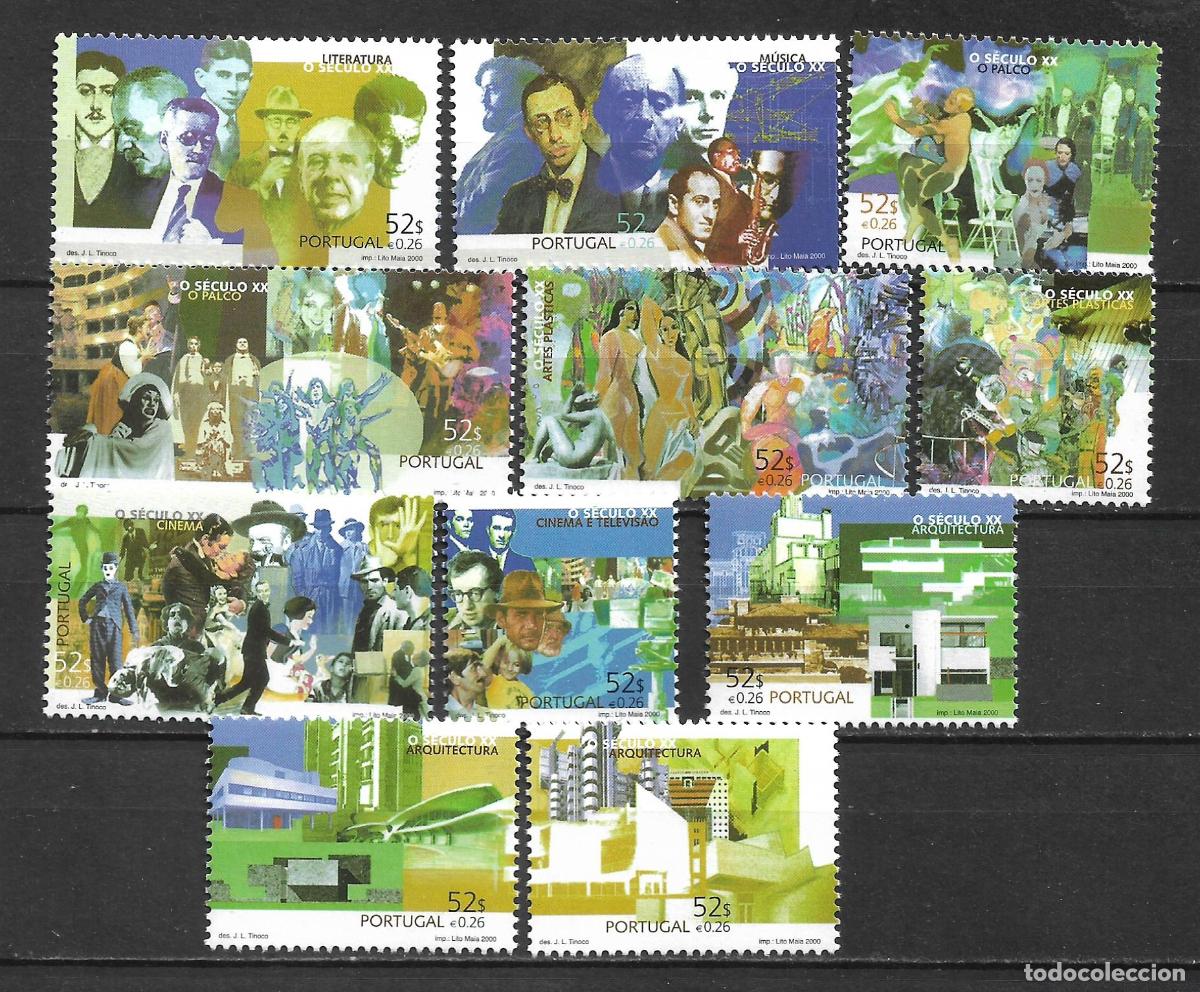 Sellos: portugal 2000 serie completa ** mnh facial 2.86&euro; - 33/44