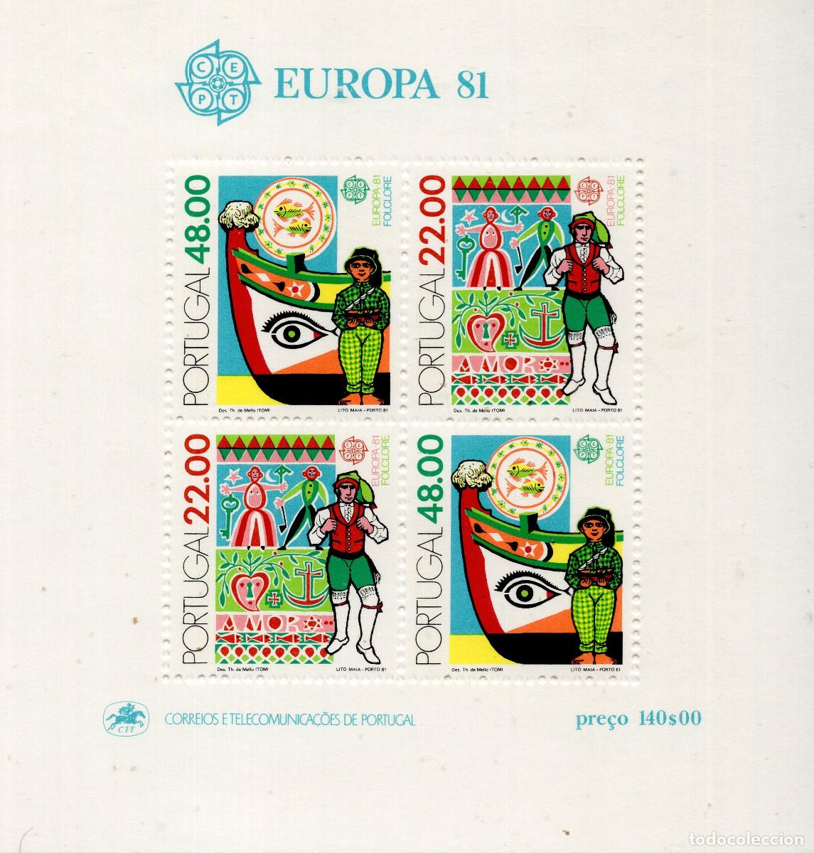 Sellos: PORTUGAL 1981 STAMP MICHEL PT BL32
