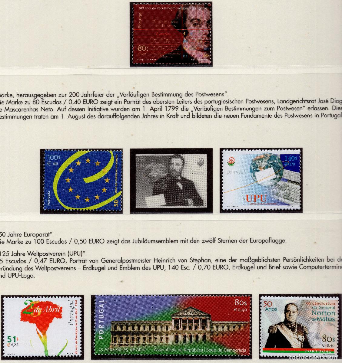 Sellos: PORTUGAL 1999 STAMP MICHEL PT 2378+2365+2337+2335-2336+2332