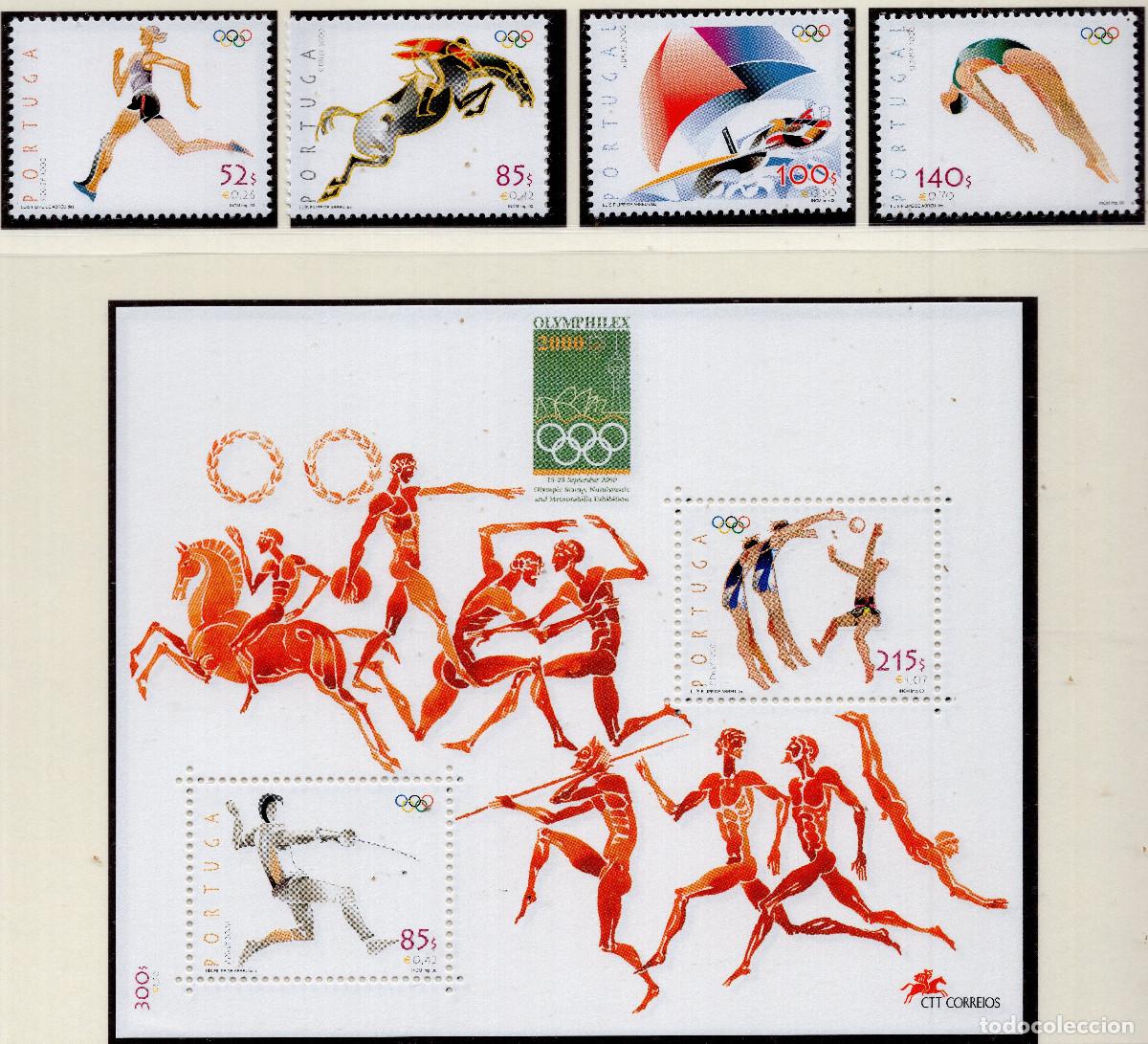 Sellos: PORTUGAL 2000 STAMP MICHEL PT 2455-2458+BL 164
