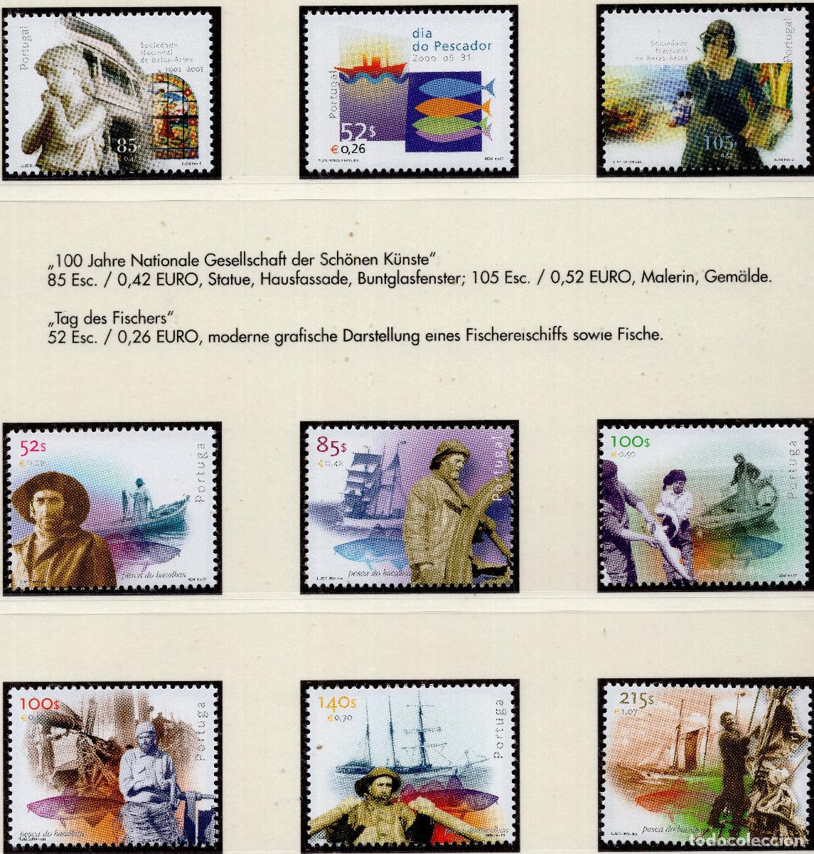 Sellos: PORTUGAL 2000-2001 STAMP MICHEL PT 2448-2453+2444+2499+2500
