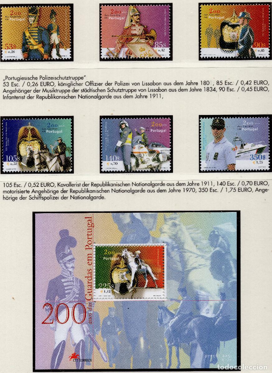 Sellos: PORTUGAL 2001 STAMP MICHEL PT 2549-2554+BL 173