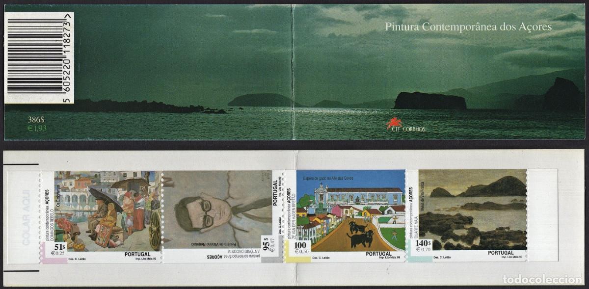 Sellos: Azores 1999, SW-450/53 &rdquo;Pintura Contemporanea - carnet&rdquo;./ Nuevo, sin charnela. MNH.