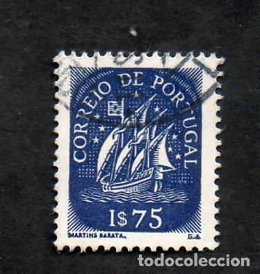 Sellos: FILA 1943 PORTUGAL AF-625 YVERT-636 CARAVELA CIRCULADO